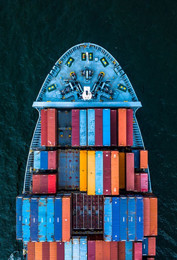 Ship with cargo.
