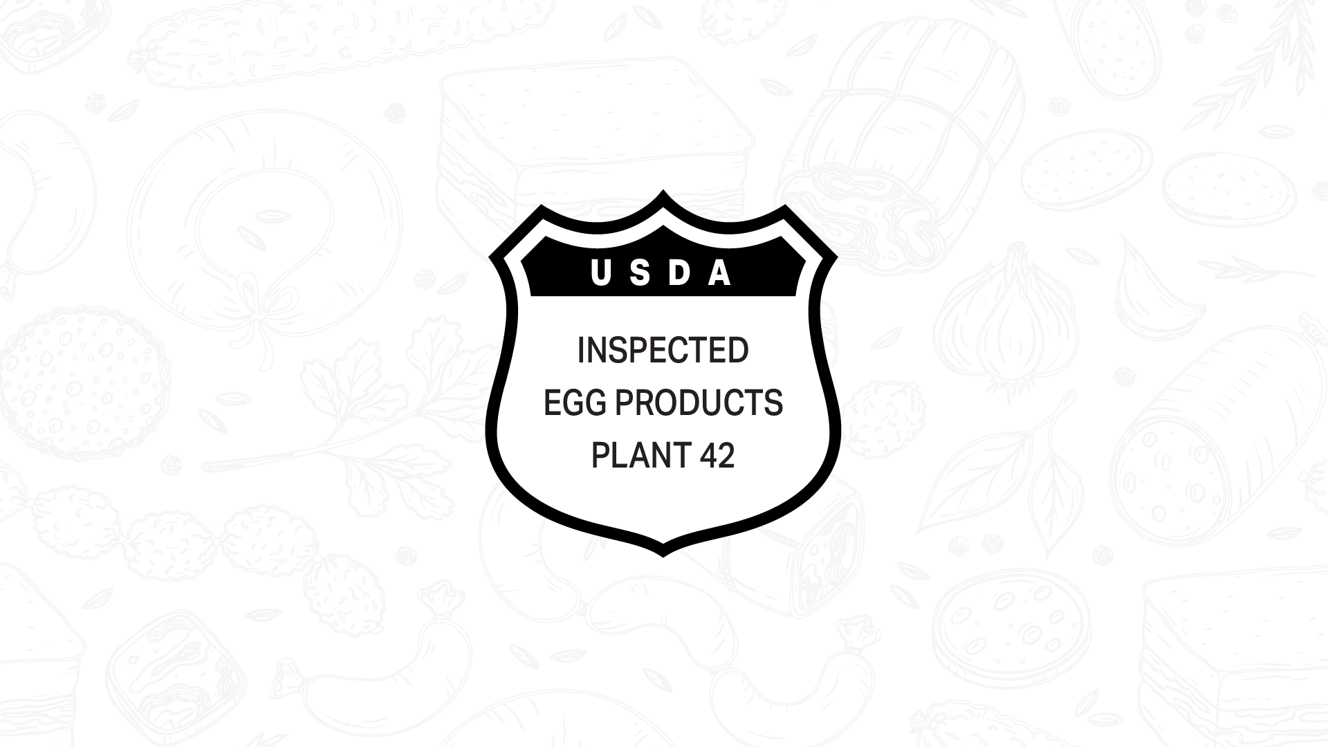 Sample egg product shield with establishment number