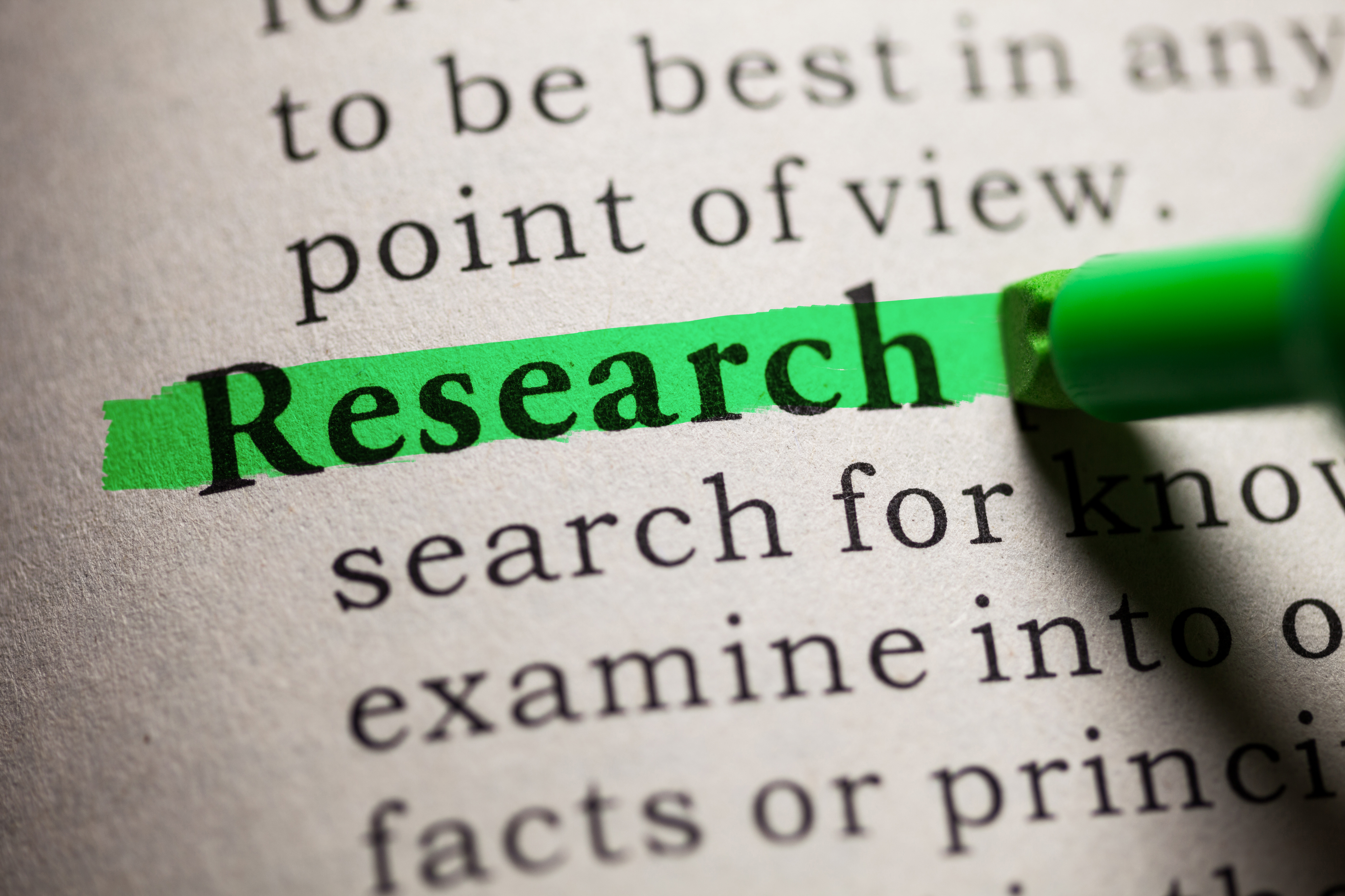 Green Highlighter Marks Research