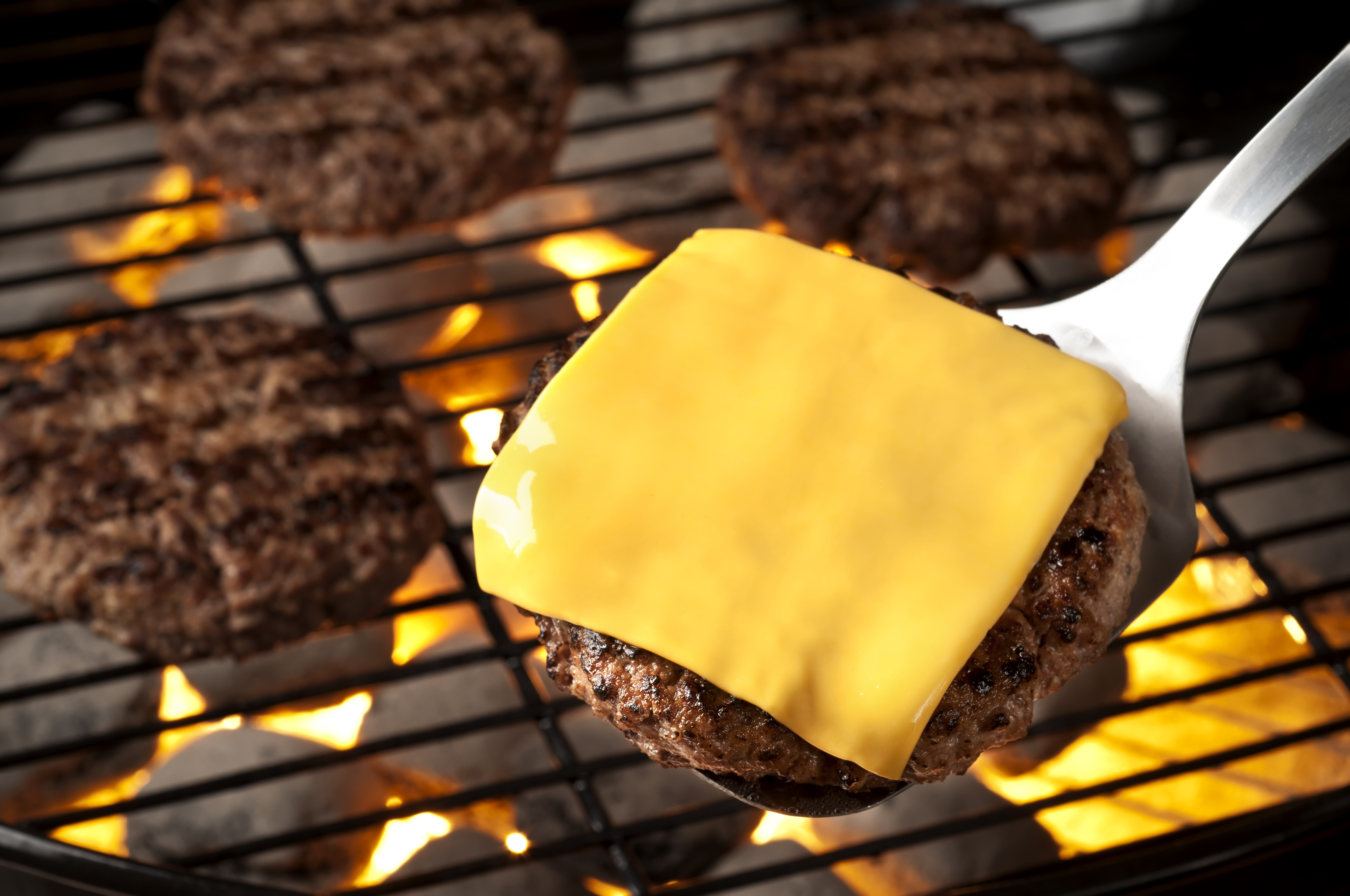 Hamburger patty with cheese