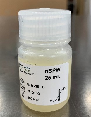 Tube of sterile nBPW