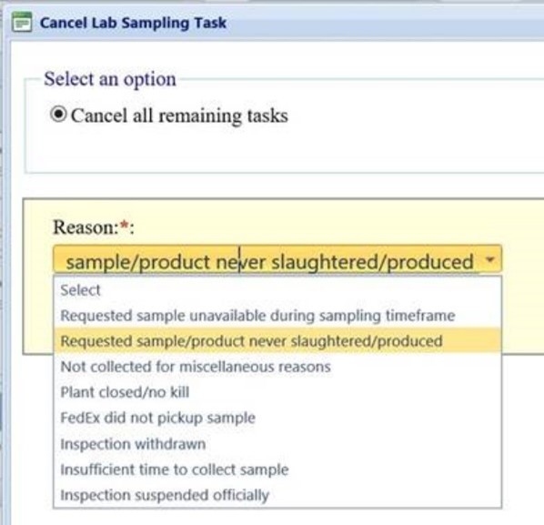 Illustration of how to cancel all remaining sampling tasks.