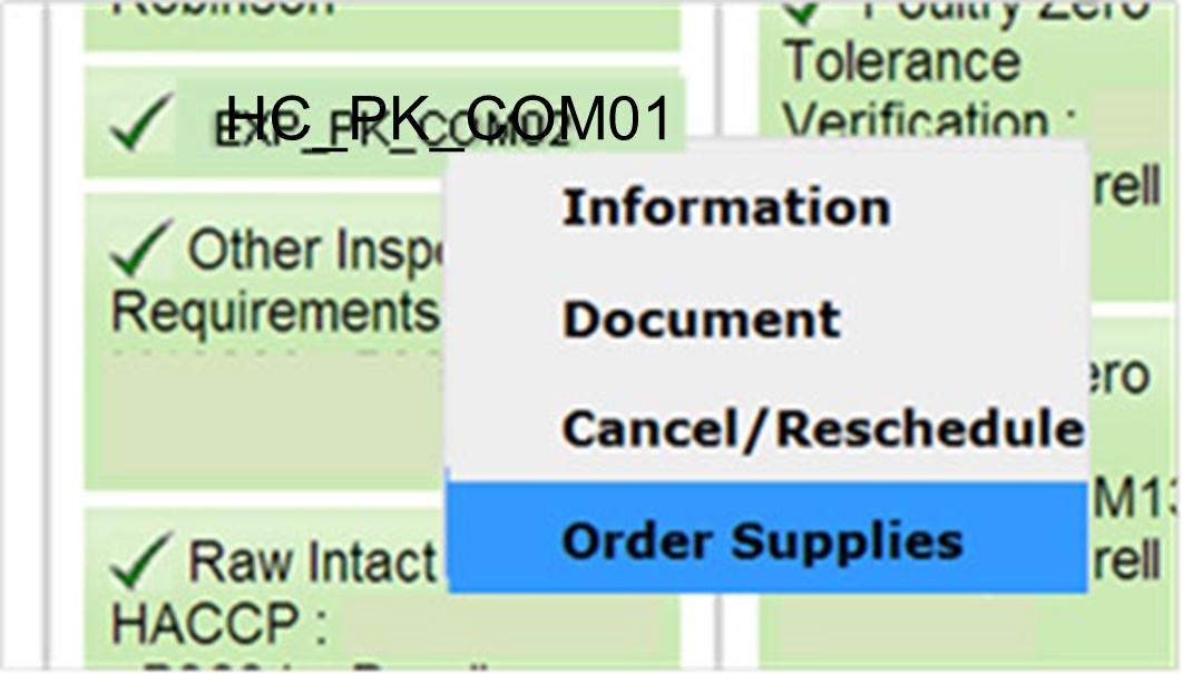 Illustration of how to order supplies from PHIS listed tasks.