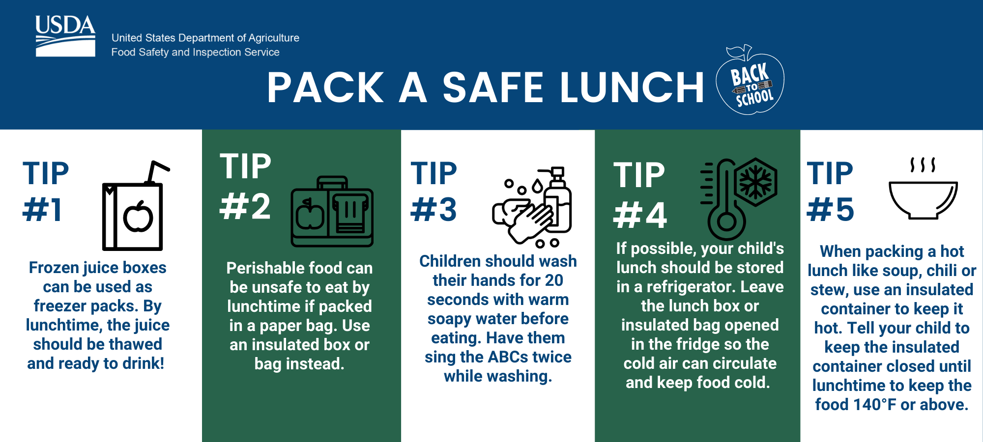 pack a safe lunch