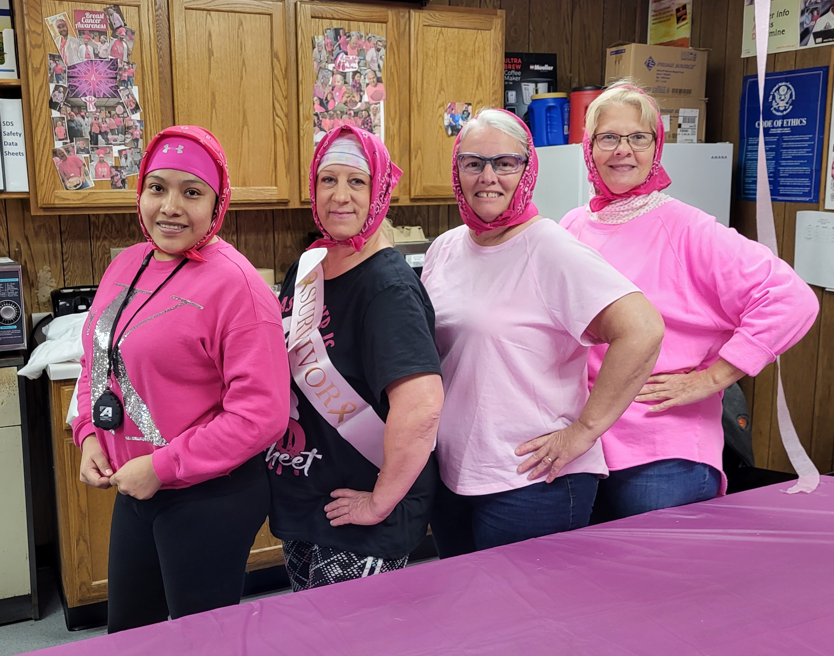 Arcadia group photo for breast cancer awareness