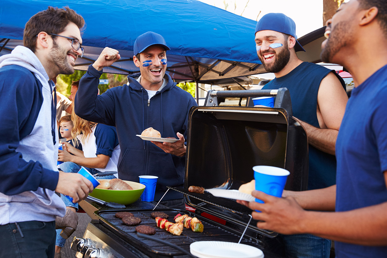 Fans tailgating