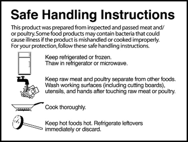 Safe Handling Instructions Label