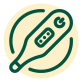 Thermometer Icon in circle