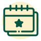 Calendar icon with star in center