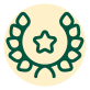 Accountable Icon star in center and leaf design