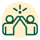 Collaborative Icon two people giving high five